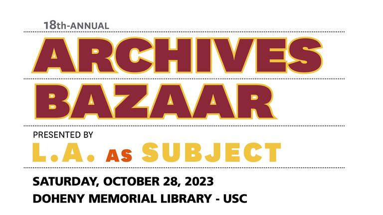 Archives Bazaar 2023 save the date header