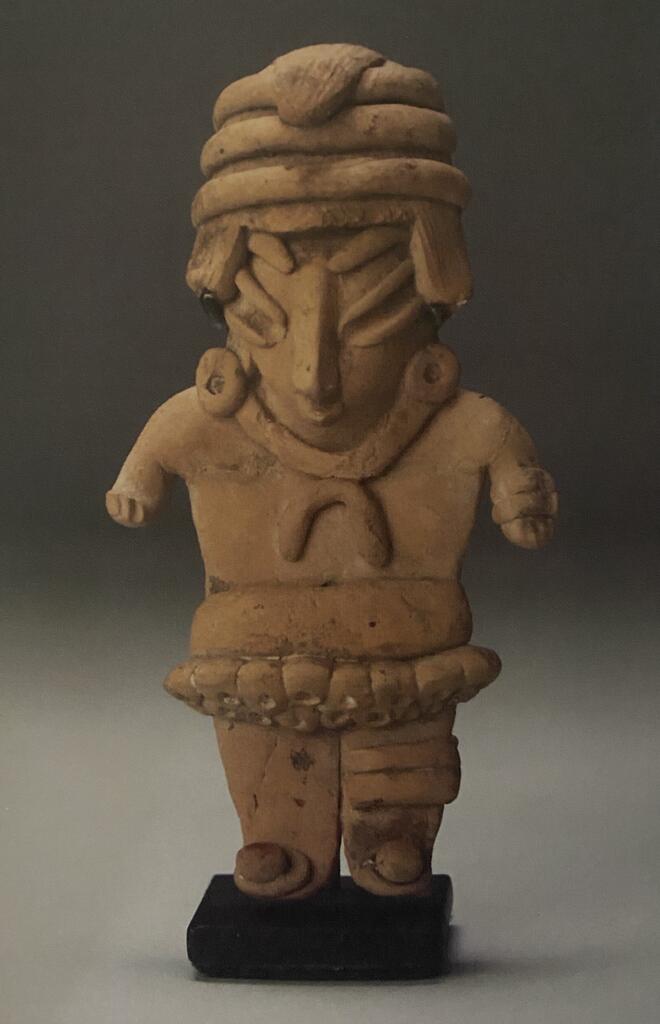 Standing male figure of ballplayer; Mexico, Guanajuato, Chupícuaro; late pre-classic 200 BCE – 1 BCE